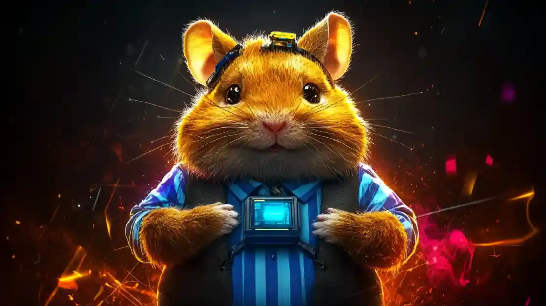 A cute and tech-savvy hamster character wearing a vest and a headset, representing the playful and innovative spirit of cd33 bet.